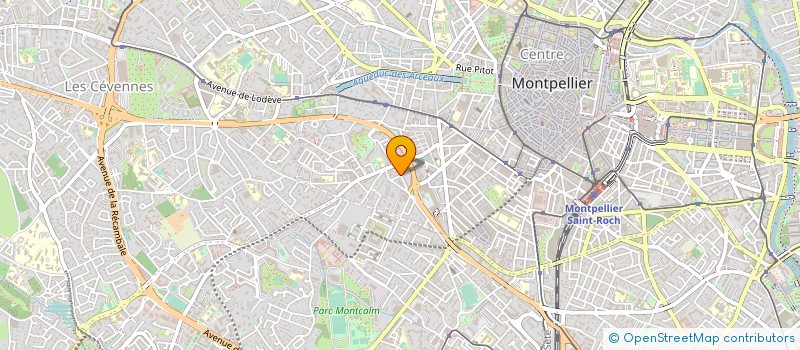 localisation de l'entreprise CTRE D ACTION SOCIALE DORCAS à MONTPELLIER