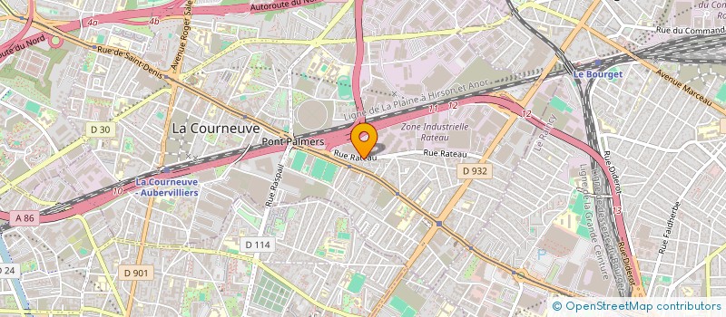 localisation de l'entreprise CTRE D'AFFAIRES REG D'ILE DE FRANCE à LA COURNEUVE