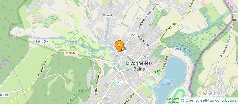localisation de l'entreprise CTRE D ENTRAINEMENT DIVONNE BAINS à DIVONNE-LES-BAINS