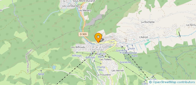 localisation de l'entreprise CTRE DE KINESITHERAPIE DES ARAVIS à LA CLUSAZ