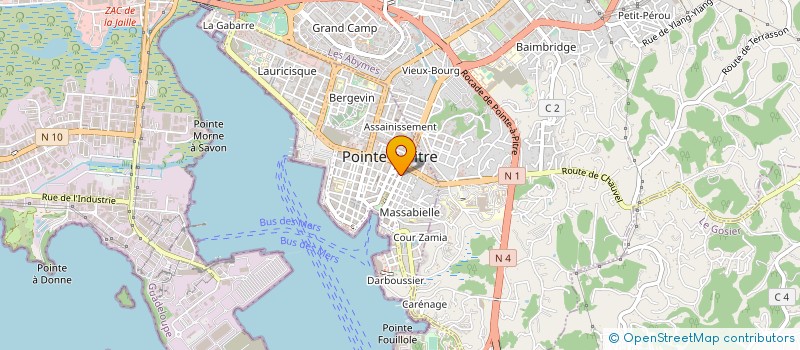 localisation de l'entreprise CTRE ETUDE DEVELOP RESSOURCES HUMAINES G  POINTE A PITRE