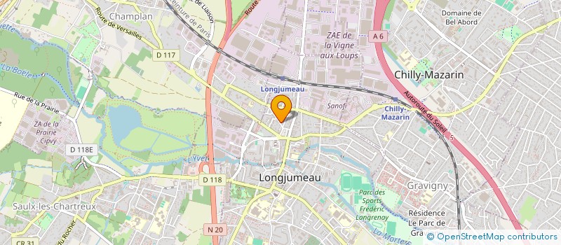 localisation de l'entreprise CTRE ETUDE ENVIRONNEMENT DE L'ENTREPRISE à LONGJUMEAU