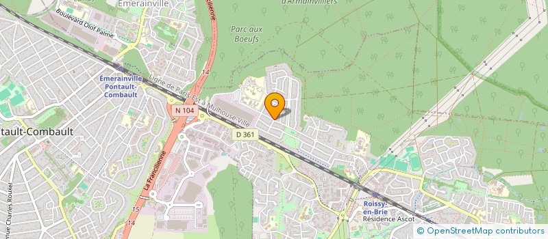 localisation de l'entreprise CTRE ETUDE FORM RECHERCHE ANIMAT SOCIAL à ROISSY-EN-BRIE