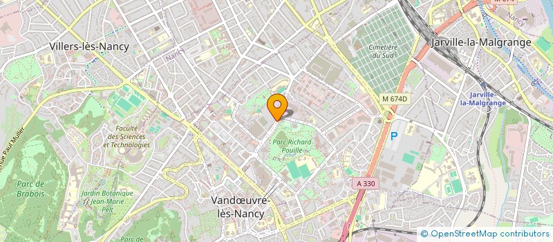 localisation de l'entreprise CTRE ETUDE RECHERCHE FORMAT METIERS EAU à VANDŒUVRE-LES-NANCY