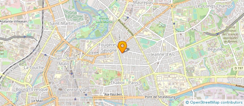localisation de l'entreprise CTRE ETUDE TECHNIQUE FORESTIER I & V  RENNES