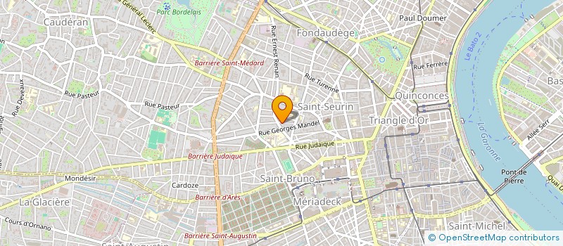 localisation de l'entreprise CTRE ETUDES SUP ARTS ET METIERS CULTURE  BORDEAUX