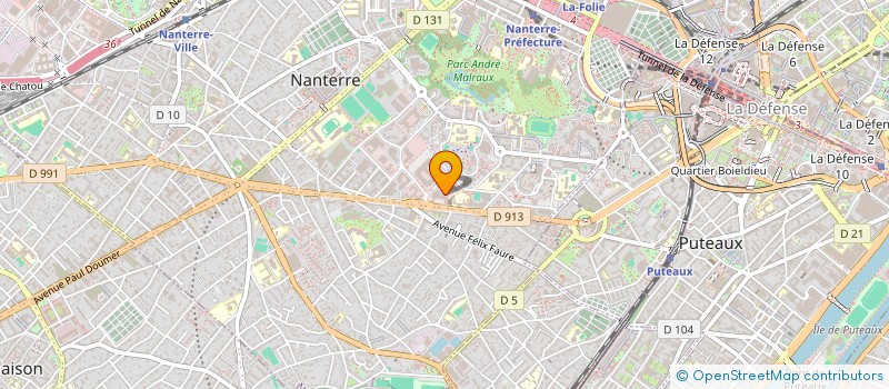 localisation de l'entreprise CTRE EUR ETUD SECURITE ANALYSES RISQUES  NANTERRE