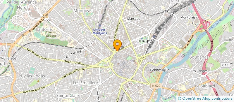 localisation de l'entreprise CTRE EUROP RECHE APPLI MEDIC ENVIR CERAM à LIMOGES