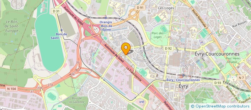 localisation de l'entreprise CTRE EVANGELIQUE PROTESTANT D'EVRY à EVRY-COURCOURONNES