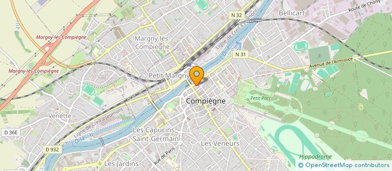 localisation de l'entreprise CTRE FORM. CONDUITE SECU. ROUTIERE à COMPIEGNE