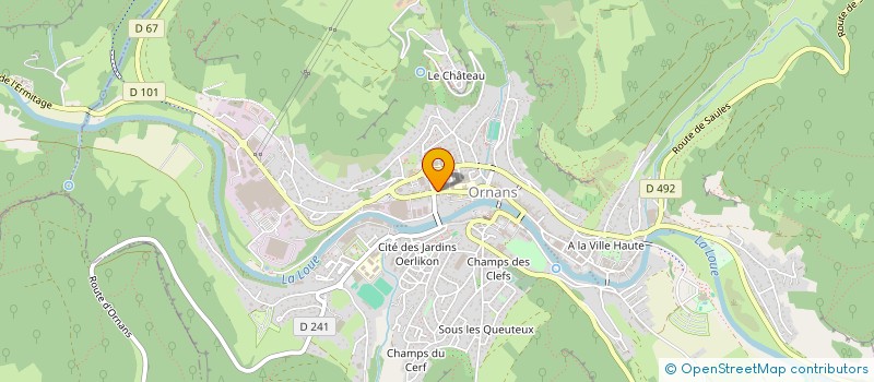 localisation de l'entreprise CTRE FORMAT APPREN METIER COMMUNIC AUDIO  ORNANS