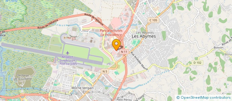 localisation de l'entreprise CTRE FORMAT APPRENT POLYV ACADE GUAD à LES ABYMES