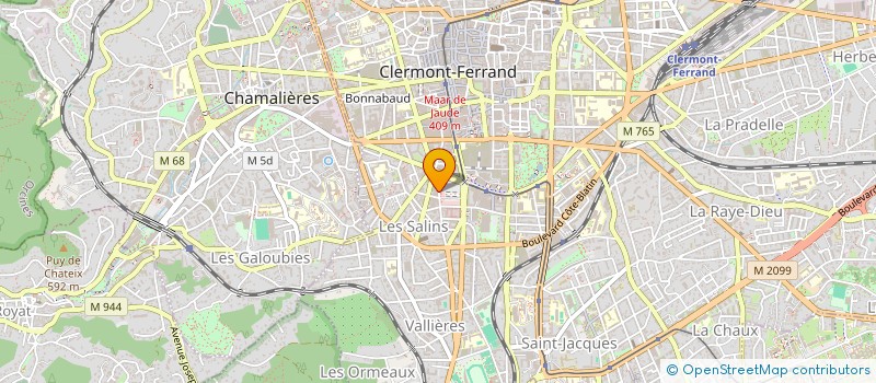 localisation de l'entreprise CTRE FORMATIO CADRES PAYSANS MASSIF CENT  CLERMONT-FERRAND
