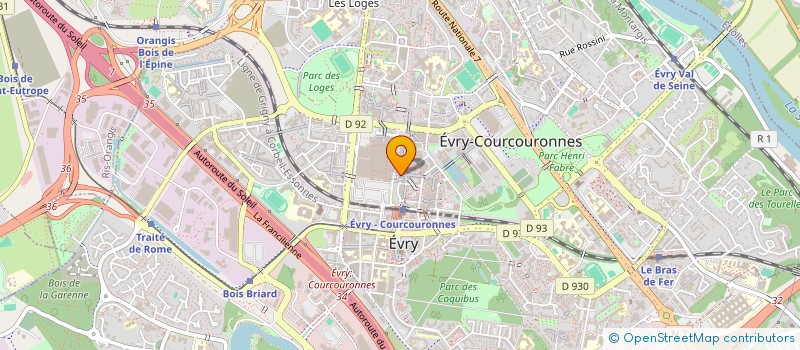 localisation de l'entreprise CTRE FORMATION CONTINUE EVRY  EVRY-COURCOURONNES