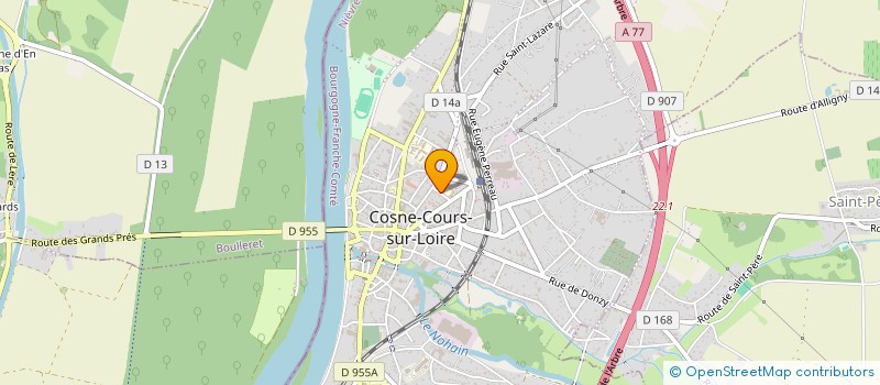 localisation de l'entreprise CTRE FORMATION PROF AGRICOLE JEUNES à COSNE-COURS-SUR-LOIRE