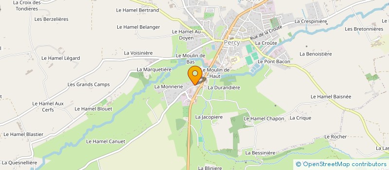 localisation de l'entreprise CTRE FORMATION PROFESSIONNELLE AGRICOLE  PERCY-EN-NORMANDIE