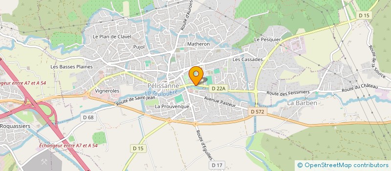 localisation de l'entreprise CTRE GEST COMPTA AGRIC ALPES MARITIMES à PELISSANNE