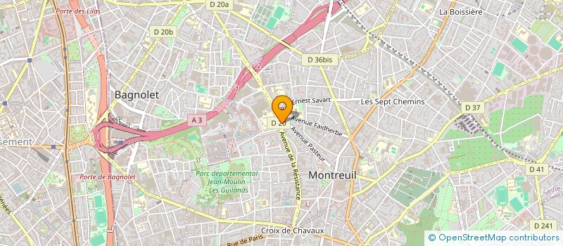 localisation de l'entreprise CTRE HEBERGEMENT EQUIDES MALTRAITES à MONTREUIL