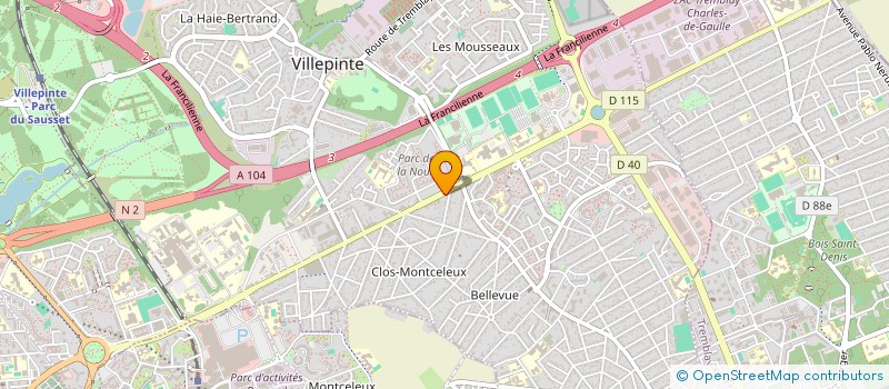 localisation de l'entreprise CTRE HOSPITALIER INTERCOMM R BALLANGER à VILLEPINTE