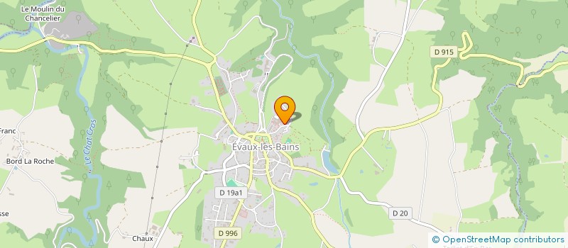localisation de l'entreprise CTRE HOSPITALIER MOYEN ET LONG SEJOUR  EVAUX-LES-BAINS