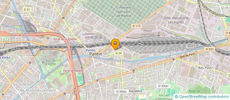 localisation de l'entreprise CTRE INFORM RESSOURCES DROGUE DEPENDANCE à PANTIN