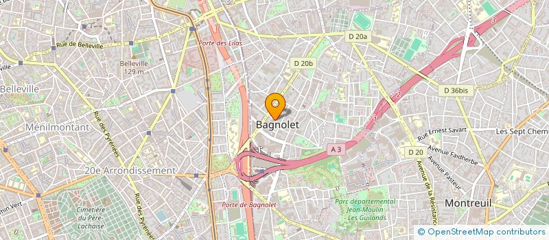 localisation de l'entreprise CTRE INFORMAT MUNICIPALES DE BAGNOLET à BAGNOLET