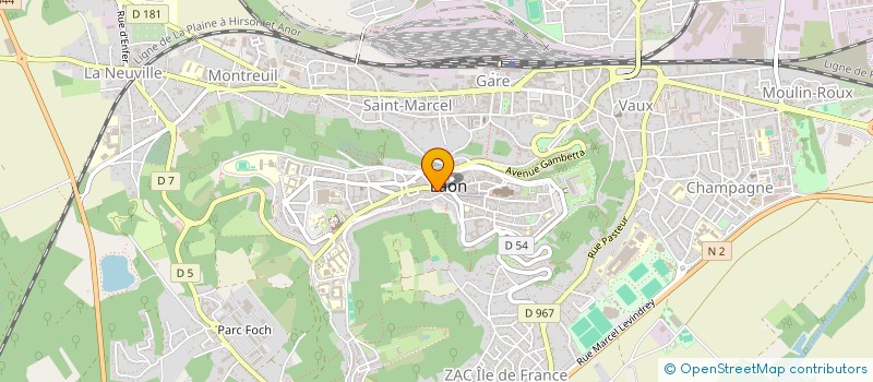 localisation de l'entreprise CTRE INFORMATION DROITS FEMMES DE LAON à LAON