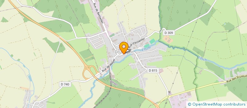 localisation de l'entreprise CTRE INTERCANT AGRICULTEUR ALSACE BOSSUE  DRULINGEN