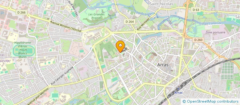 localisation de l'entreprise CTRE INTERDEP D'ETUDE PROTECTION CIVILE à ARRAS