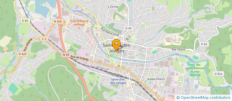 localisation de l'entreprise CTRE INTERINSTIT BILAN COMPETENCE à SAINT-DIE-DES-VOSGES