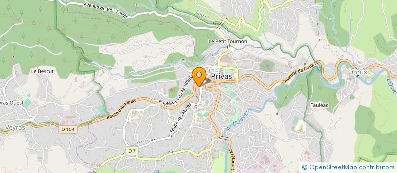localisation de l'entreprise CTRE INTERINSTIT BILAN COMPETENCE à PRIVAS