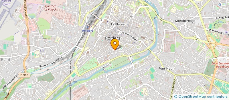 localisation de l'entreprise CTRE INTERINSTITUTION BILANS COMPETENCES à POITIERS