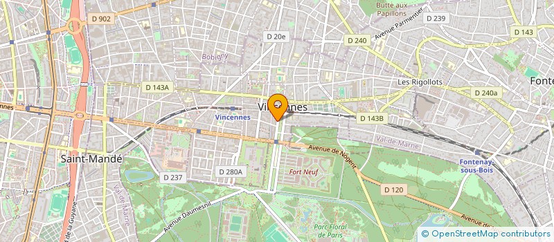 localisation de l'entreprise CTRE INTERN RECH ENSEIG TECHNIQ VOCALES à VINCENNES