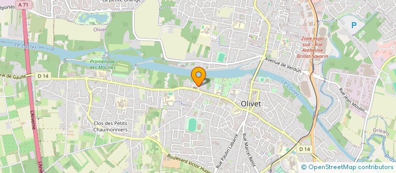 localisation de l'entreprise CTRE LOISIRS ANIMATION POUR TOUS à OLIVET