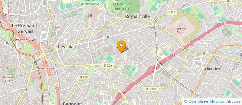 localisation de l'entreprise CTRE MEDICO CHIRURGICAL FLOREAL à BAGNOLET