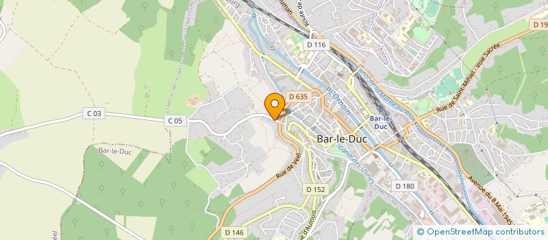 localisation de l'entreprise CTRE MEUSIEN ETUDES RECHERC GERONTOLOGIE à BAR-LE-DUC