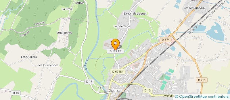 localisation de l'entreprise CTRE OENOLOGIQUE UCVA COUTRAS à COUTRAS