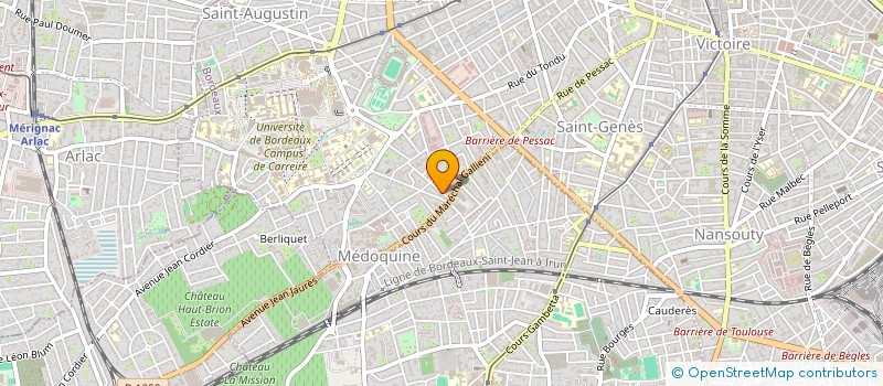 localisation de l'entreprise CTRE ORIENTATION & PERFECTION EN FORMATI à BORDEAUX