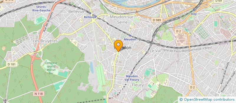 localisation de l'entreprise CTRE RECHERC. ETUDE ASSURANCE FIN. INT. à MEUDON