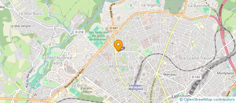 localisation de l'entreprise CTRE RECHERCHE ARTS DU FEU ET TERRE à LIMOGES