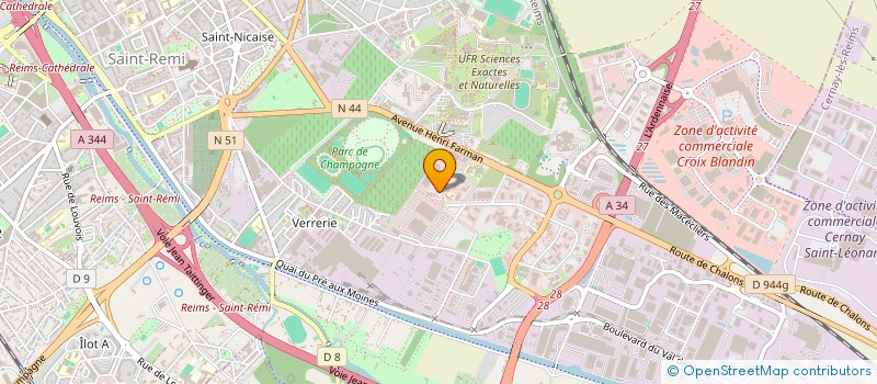 localisation de l'entreprise CTRE RECHERCHE TECHNOLOGIQUE EN EMBALLAG  REIMS