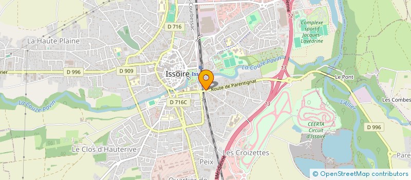 localisation de l'entreprise CTRE REEDUCATION BAUCHET-BALANA-DUPONT  ISSOIRE