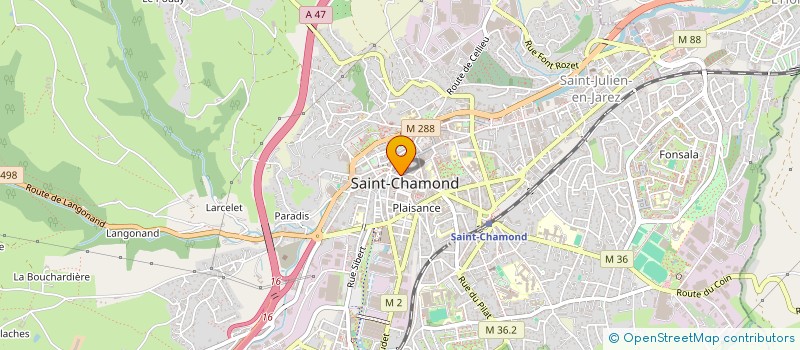 localisation de l'entreprise CTRE REFLEXION ET ACTION SOCIO ECONOMIQU à SAINT-CHAMOND