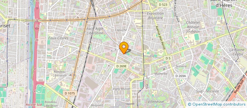 localisation de l'entreprise CTRE REGIONAL ETUD ENSEIG FORMAT & INSER à GRENOBLE
