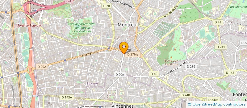 localisation de l'entreprise CTRE RESSOURC INTERDEP DE L'EST PARISIEN à MONTREUIL