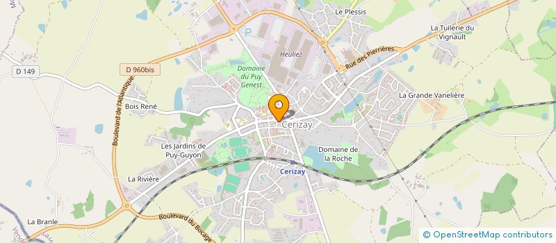 localisation de l'entreprise CTRE RESSOURCES AUDIO VISUEL DU BOCAGE à CERIZAY