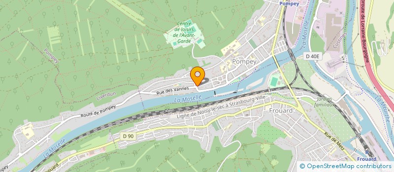 localisation de l'entreprise CTRE RESSOURCES HUMAINES EVALU FORMATION  POMPEY