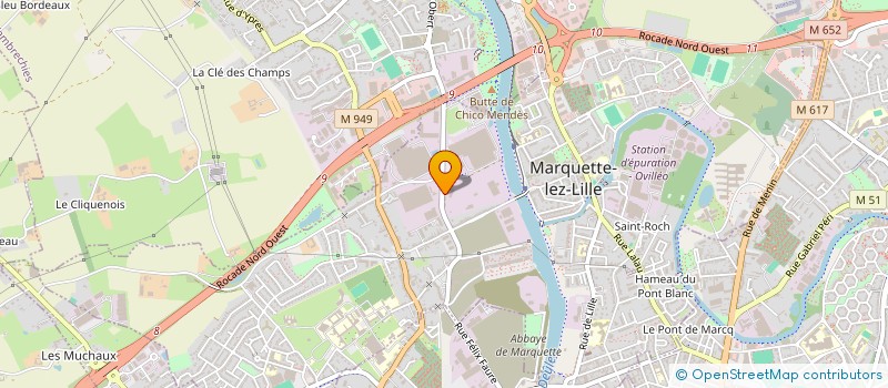 localisation de l'entreprise CTRE RESSOURCES INFORM METROP NORD OUEST à MARQUETTE-LEZ-LILLE