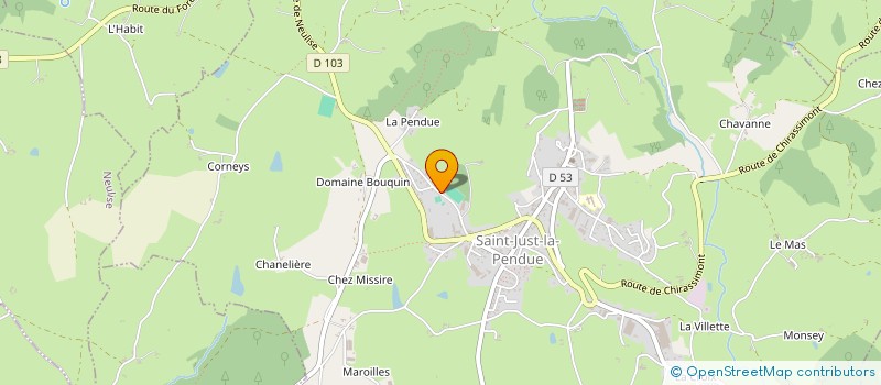 localisation de l'entreprise CTRE SOCIAL FERNAND MERLIN  SAINT-JUST-LA-PENDUE