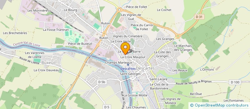 localisation de l'entreprise CTRE SOINS INTERCANTON DESCARTES  DESCARTES